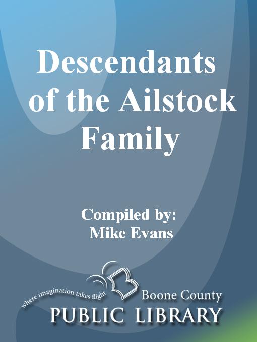 Cover image for Descendants of the Ailstock Family